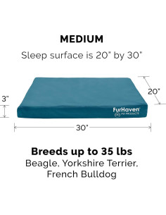 Cama para Perros Furhaven Mediana con Gel Refrigerante 76x51cm 2