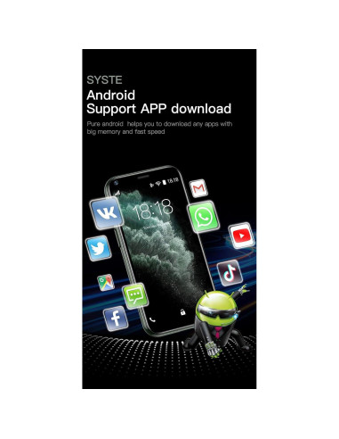 Smartphone Mini Sudroid XS11 Verde 2.5" Desbloqueado Niños