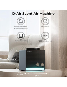 Difusor de Aceite Esencial Aromadd D-Air 400ml Titanio Negro 2