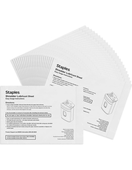 Hojas Lubricantes para Trituradoras STAPLES 24 Unidades