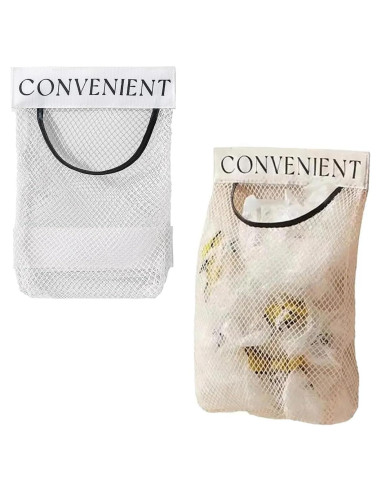 Soporte para Bolsas de Basura 2 Pack DraCra Malla Adhesiva 36x25cm