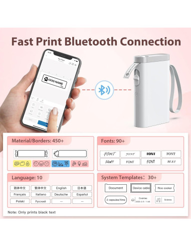 Impresora de Etiquetas TYPONOS P21 Bluetooth Mini Blanca