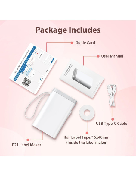Impresora de Etiquetas TYPONOS P21 Bluetooth Mini Blanca