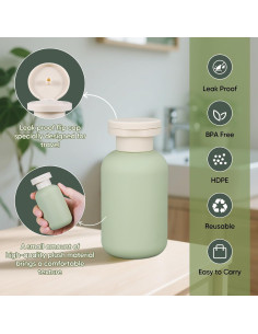 Botellas de Viaje Reutilizables DEMORA 100 ml Aprobadas por TSA - 4 Pcs 2