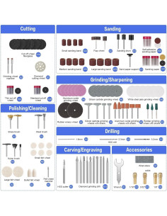 Kit de Accesorios para Herramienta Rotativa HARDELL 508 Piezas 2