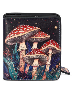 Billetera Compacta Mujer Toughergun Cuero RFID Bifold 10.67x9.14cm