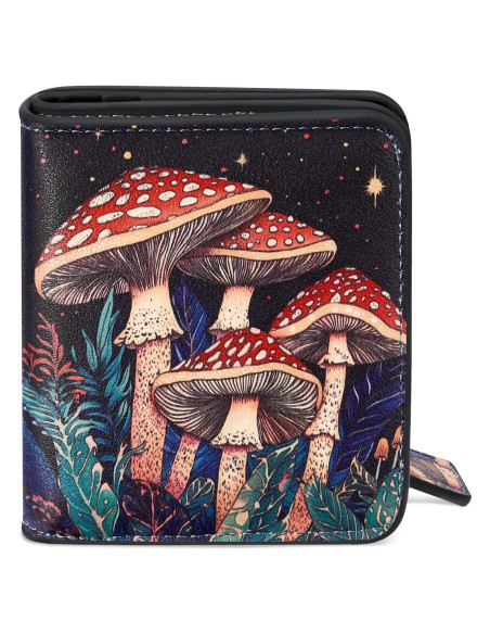 Billetera Compacta Mujer Toughergun Cuero RFID Bifold 10.67x9.14cm