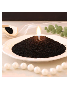 Kit de Fabricación de Velas de Arena Negra REISEN - 1kg, 10 Mechas