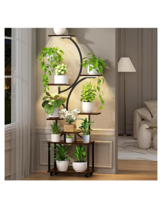 Soporte de Plantas XPIY 152 cm con Luces de Crecimiento 8 Niveles