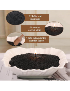 Kit de Fabricación de Velas de Arena Negra REISEN - 1kg, 10 Mechas 2