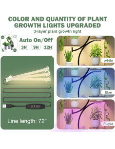 Soporte de Plantas XPIY 152 cm con Luces de Crecimiento 8 Niveles 2