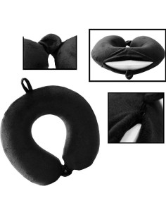 Almohada de Cuello de Viaje XinYiSheng Espuma Viscoelástica Negra 2