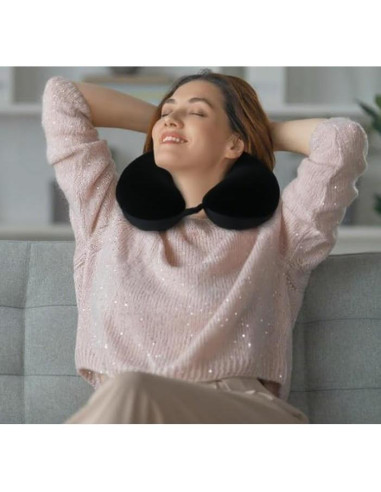 Almohada de Cuello de Viaje XinYiSheng Espuma Viscoelástica Negra