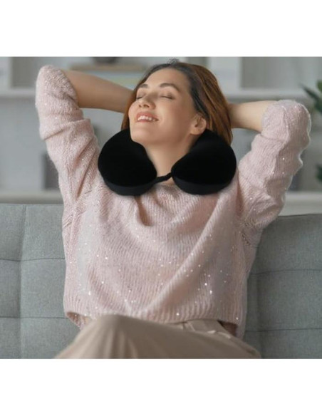 Almohada de Cuello de Viaje XinYiSheng Espuma Viscoelástica Negra Almohada de Cuello de Viaje XinYiSheng Espuma Viscoelástica Negra