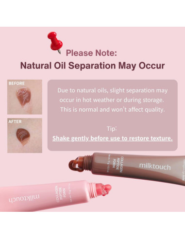 Bálsamo Labial Colágeno Vegan Milktouch 15g - Hidratante Antienvejecimiento