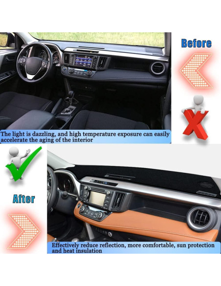 Cubierta de tablero YOFAMO para Toyota RAV4 2013-2018 - Antideslizante