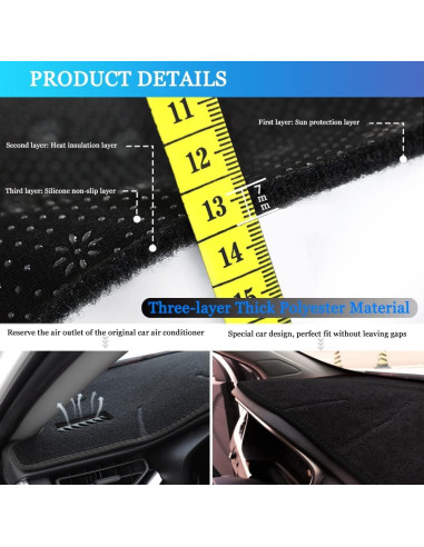 Cubierta de tablero YOFAMO para Toyota RAV4 2013-2018 - Antideslizante