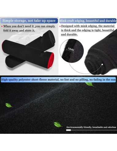 Cubierta de tablero YOFAMO para Toyota RAV4 2013-2018 - Antideslizante