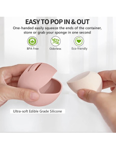 Soporte para Esponja de Maquillaje Fauxomor Doble Cara 2 Pcs 2
