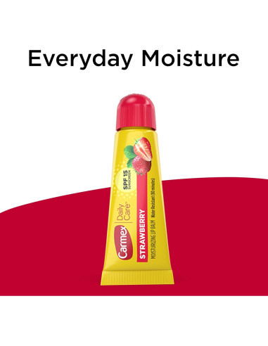 Bálsamo Labial Hidratante Carmex Fresa SPF 15 - 5 Tubos