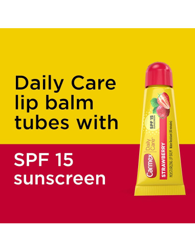 Bálsamo Labial Hidratante Carmex Fresa SPF 15 - 5 Tubos