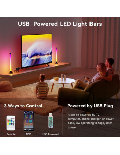 Barra de Luz LED Inteligente Ledagic 32.5cm RGB USB Control Remoto 2