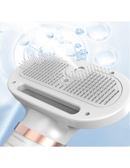 Cepillo de Vapor para Mascotas 6 en 1 ORO ROSA - Peine y Spray