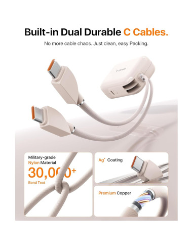 Power Bank TORRAS 10000mAh 45W USB-C Carga Rápida Oro