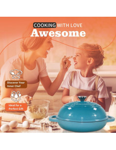 Horno Holandés COOKWIN 6 Cuartos Hierro Fundido Esmaltado 2