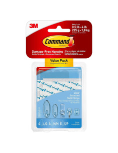 Tiras de recarga transparentes Command 6 unidades surtidas