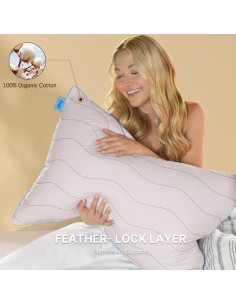Almohadas de Plumas de Ganso Felo Queen Set de 2 50x76cm 2
