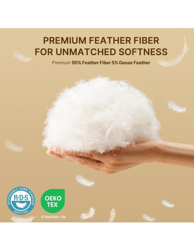Almohadas de Plumas de Ganso Felo Queen Set de 2 50x76cm