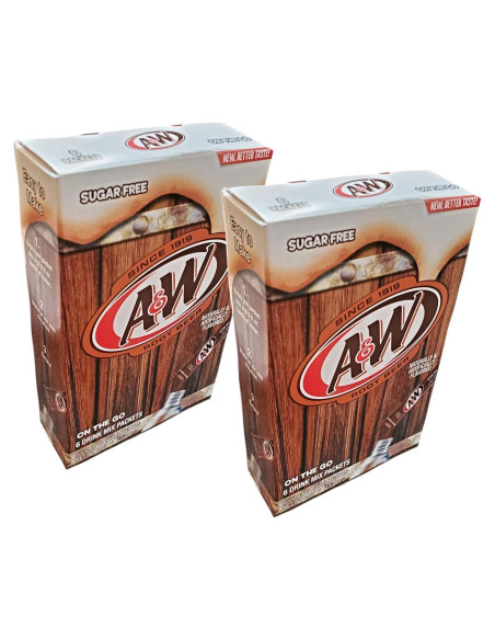 A&W Root Beer Sin Cafeína y Sin Azúcar 2 Paquetes 12 Latas