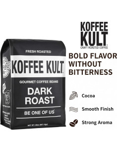 Café de Grano Entero Tostado Oscuro Koffee Kult 32oz Gourmet 2
