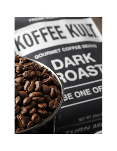 Café de Grano Entero Tostado Oscuro Koffee Kult 32oz Gourmet