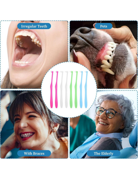 8 Cepillos de Dientes Ortodónticos YBEATY Punta Pequeña