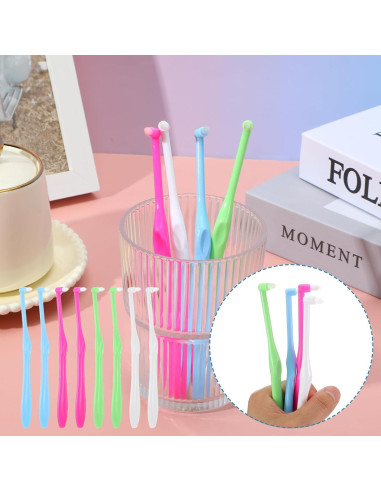 8 Cepillos de Dientes Ortodónticos YBEATY Punta Pequeña