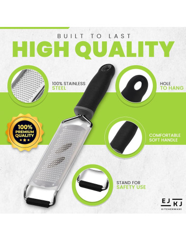 Rallador de Queso Ultra Fino EJKJ Acero Inoxidable 31.7 cm