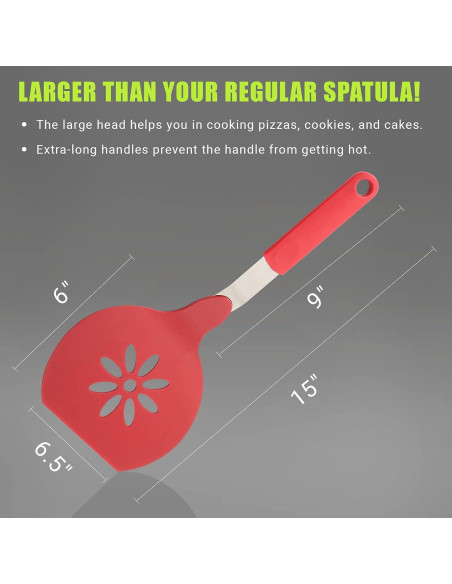 Espátula Jumbo de Nylon Homi Styles - Antiadherente 38.1x16.5cm