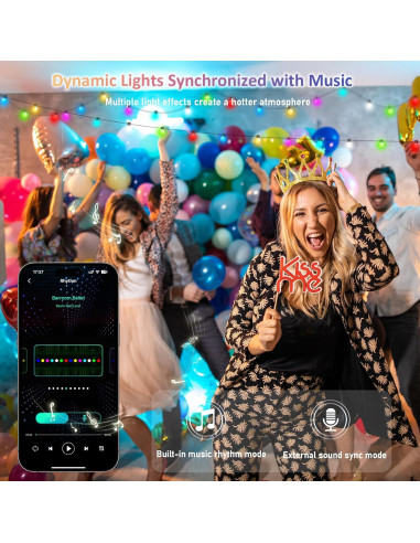 Guirnalda de Luces LED 10m SuperRGB 50 Luces RGB Control Remoto