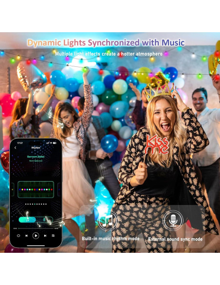 Guirnalda de Luces LED 10m SuperRGB 50 Luces RGB Control Remoto