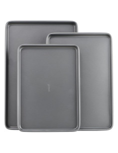 Juego de bandejas para hornear GoodCook 3 piezas antiadherente