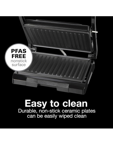 Prensa Panini y Grill Proctor Silex 1000W Compacto Negro