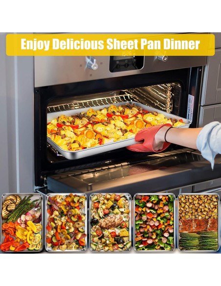 Bandeja para Hornear Homikit 40.6x30.5 cm Acero Inoxidable