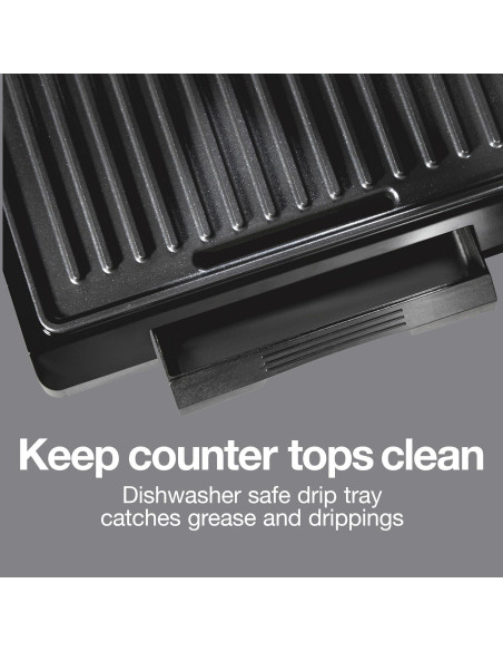 Prensa Panini y Grill Proctor Silex 1000W Compacto Negro