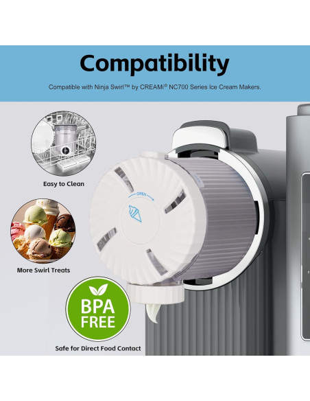 Paquete de 2 Pintas y Tapas Ninja CREAMi NC700, Libre BPA