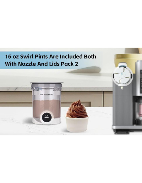 Paquete de 2 Pintas y Tapas Ninja CREAMi NC700, Libre BPA