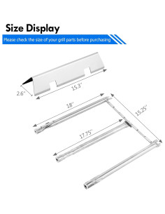 Barras Flavorizer y Quemadores Grillflame para Parrilla Weber Spirit II 300 2