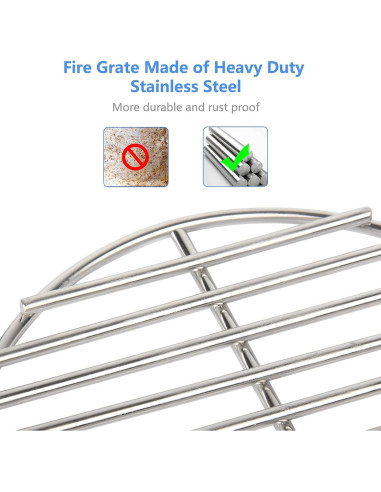 Parrilla de Carbón KAMaster 23 cm Acero Inoxidable Resistente