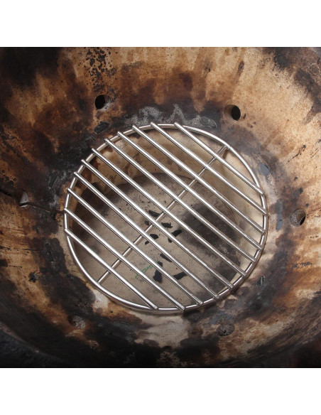Parrilla de Carbón KAMaster 23 cm Acero Inoxidable Resistente